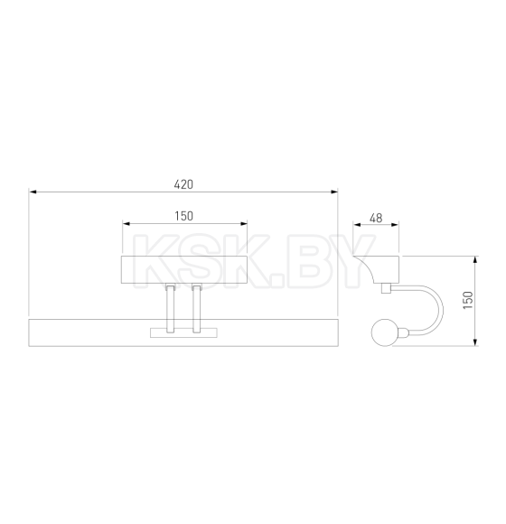 Светильник Flint Neo LED хром с выключателем 7W IP20 ES (a040957) 