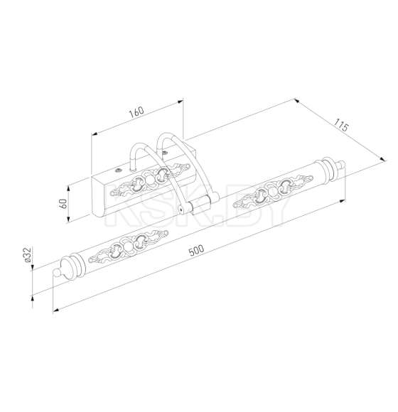 Светильник Schelda 8Вт бронзовая IP20 ES (a037487) 