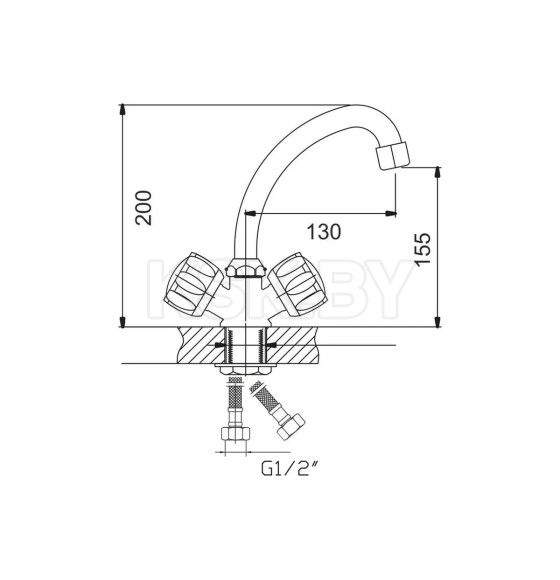 Смеситель для кухни GOTA ROCIO Orio G342310 (342310-GOTA) 