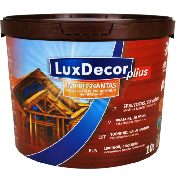 Пропитка декоративная для дерева LuxDecor тик 10л. 