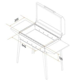 Мангал "Классика 600К" 100,2 х 38 х 69 см, 2 мм, складные ножки, боковые полки, крышка 7690969