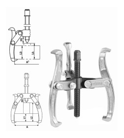 Съемник подшипников 3-х захватный 3" TOTAL THTGP336