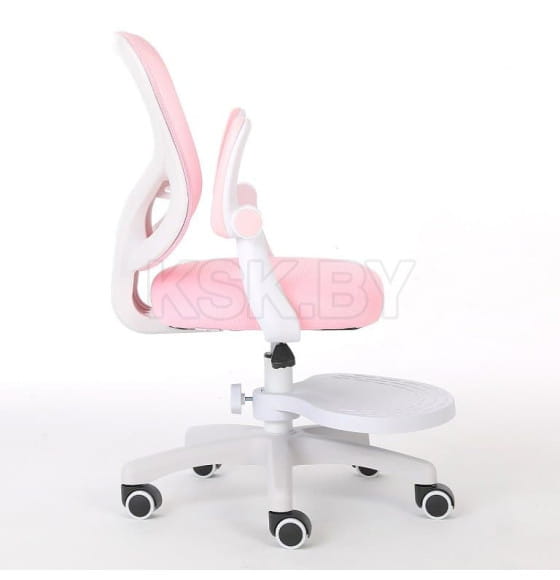 Кресло для сидения с регулировкой высоты Calviano Comfy розовое с подножкой