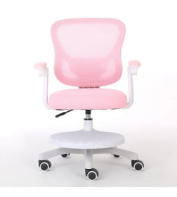 Кресло для сидения с регулировкой высоты Calviano Comfy розовое с подножкой