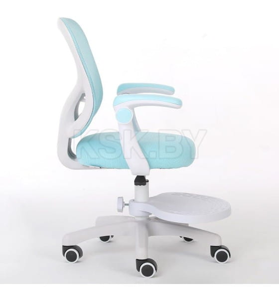 Кресло для сидения с регулировкой высоты Calviano Comfy голубое с подножкой