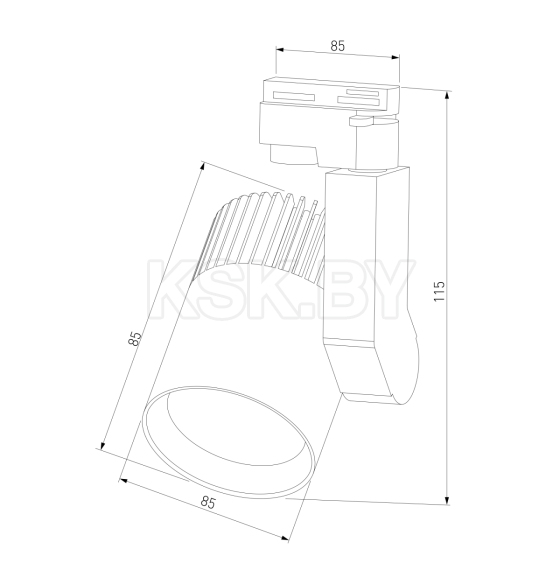 Светильник потолочный светодиодный Accord LTB36 Черный 20W 4200K (a043917) 