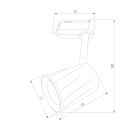 Трековый светодиодный светильник Joli Белый 9W 4200K (LTB19) ES (a039436) 