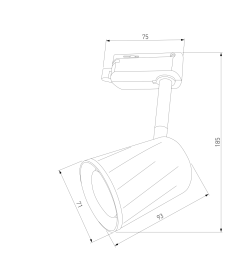 Трековый светодиодный светильник Joli Белый 9W 4200K (LTB19) ES