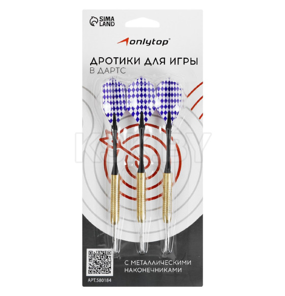 Дротики для дартса (набор 3 шт) c металлическим наконечником, цвета микс 580184    (580184     ) 