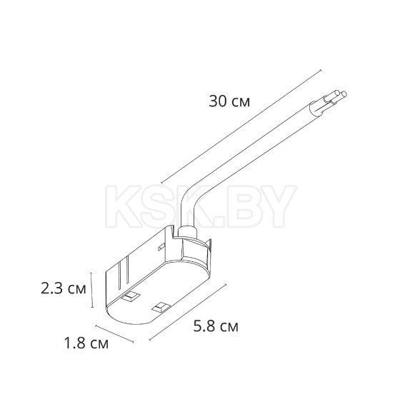 Коннектор-токоподвод для шинопровода (трека) ARTE LAMP RAPID-ACCESSORIES A615106 (A615106) 