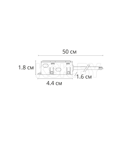 Коннектор-токоподвод для шинопровода (трека) ARTE LAMP OPTIMA-ACCESSORIES A740133 (A740133) 