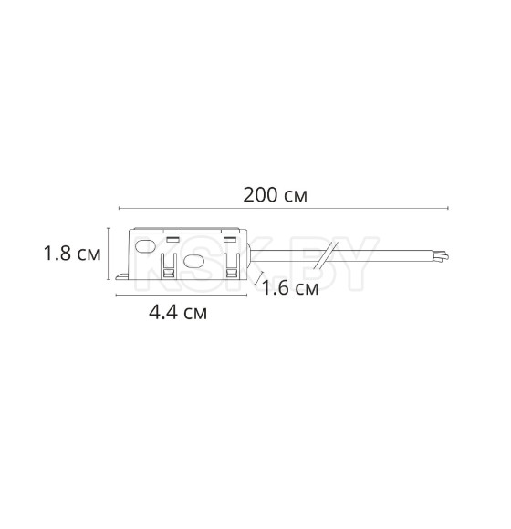 Коннектор-токоподвод для шинопровода (трека) ARTE LAMP OPTIMA-ACCESSORIES A740206 (A740206) 