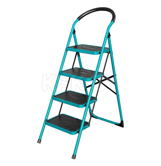 Лестница-стремянка стальная 4 ступени TOTAL THLAD09041 (THLAD09041) 