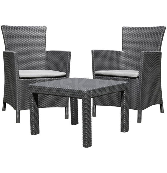 Набор мебели Rosario Balcony Set,(2 кресла+стол), графит (216777) 