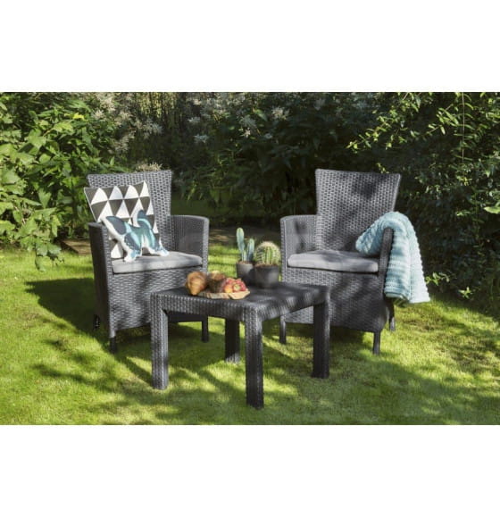 Набор мебели Rosario Balcony Set,(2 кресла+стол), графит (216777) 