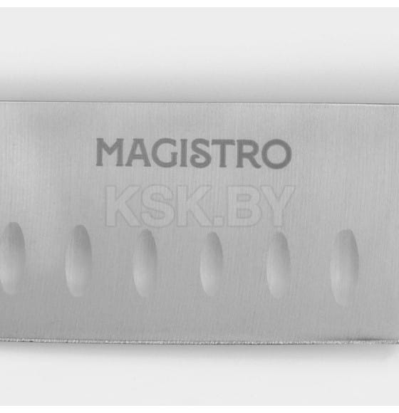 Нож Сантоку кухонный Magistro Ardone, лезвие 19 см, цвет серебристый (7422029) 