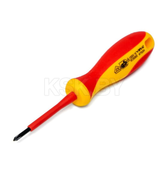 Отвертка крестовая, диэлектрическая VDE PH0*60 мм. VIRA RAGE (397018) 