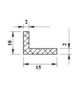 Уголок алюминиевый 15х10х2х2000мм