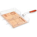 Решетка-гриль, 410x280 мм,  нержавеющая сталь, деревянная ручка, PERFECTO LINEA 47-102112 (47-102112) 