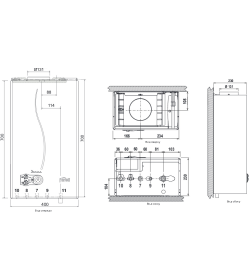 Настенный газовый котел Ferroli Divabel F 24 (в компл. с трубой)