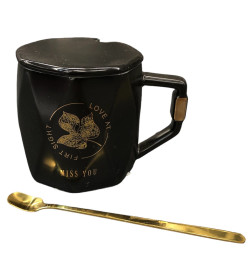 Кружка с ложкой и крышкой MUG-322