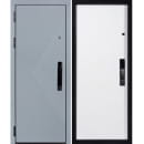 Дверь входная "Тринити" Ral 7011/Белый,электронный замок Gimmel F50  (левая)  860х2050 мм