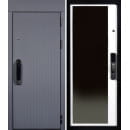 Дверь входная "Либерти" Ral 9011/Ral 9003 (зеркало),электронный замок Gimmel F50  (правая)  960х2050 мм