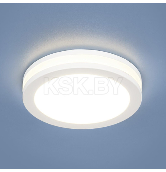 Встраеваемый светодиодный светильник с LED подсветкой круг DSKR80 5W 4200K белый ES (a030555) 