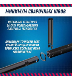 Турник 3в1 Profi-crossbar 30200 (черно-красный) 10663758