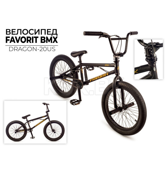 Двухколесный велосипед FAVORIT DRAGON-20US,DRG20U11BKG (DRG20U11BKG) 