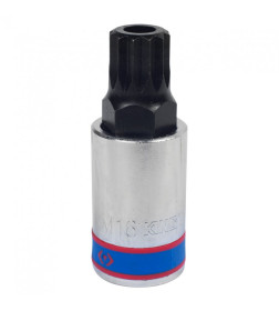 Головка торцевая 1/2" с вставкой-битой SPLINE M16х66 мм с отверстием KING TONY 402B16