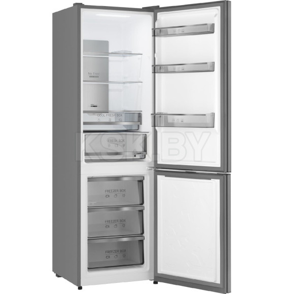 Холодильник-морозильник Weissgauff WRK 195 D Full NoFrost Bru Steel Glass (WRK 195 D) 
