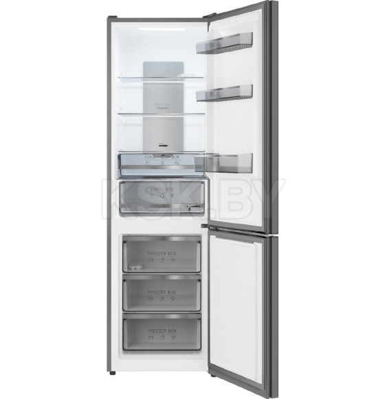 Холодильник-морозильник Weissgauff WRK 195 D Full NoFrost Bru Steel Glass (WRK 195 D) 
