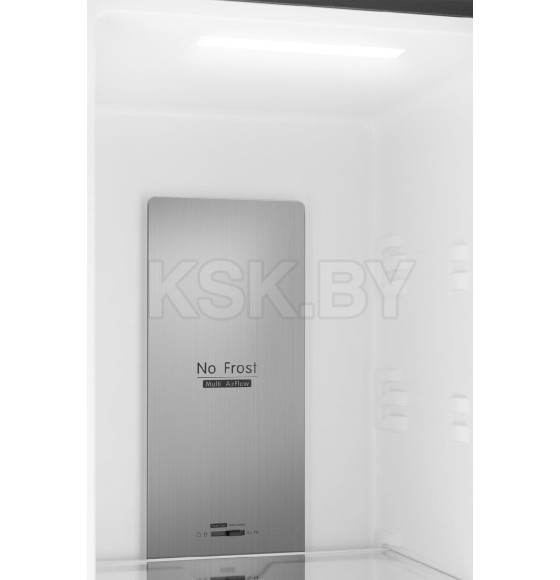 Холодильник-морозильник Weissgauff WRK 195 D Full NoFrost Bru Steel Glass (WRK 195 D) 