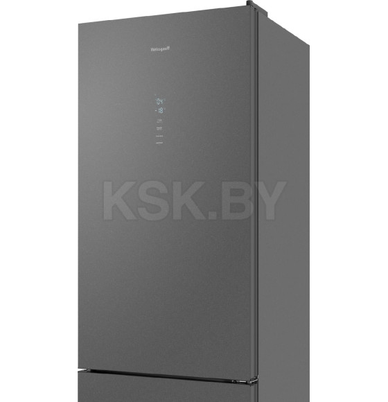 Холодильник-морозильник Weissgauff WRK 195 D Full NoFrost Bru Steel Glass (WRK 195 D) 