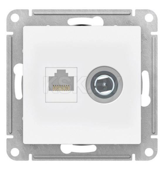 Розетка информ TV+RJ45 лотос Atlasdesign (ATN001389) 