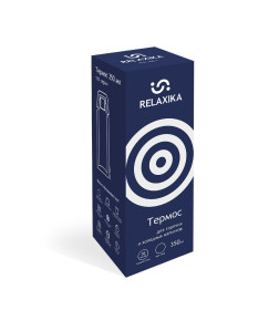 Термос Relaxika 101  350мл. у/г Темно-синий