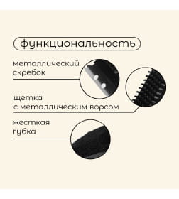 Щетка - скребок для чистки гриля Maclay, длина 12 см   694857   