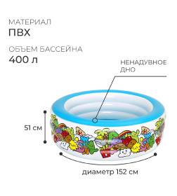 Бассейн надувной "Персонаж" 152 х 51 см, от 6 лет 51121 499390      