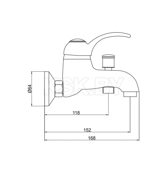 Смеситель для ванны Gross Aqua Provance 2516586С  (2516586С) 