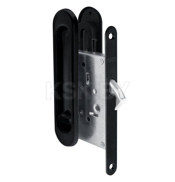 Защелка с ручками,для раздвижных дверей Punto SH.SL152.KITO11-BK BL (43507)