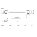 Ключ накидной изогнутый 10х12 мм ARC Thorvik W21012 (W21012) 