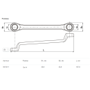 Ключ накидной изогнутый 13х14 мм ARC Thorvik W21314 (W21314) 