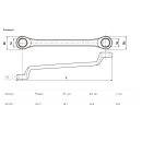 Ключ накидной изогнутый 13х17 мм ARC Thorvik W21317 (W21317) 