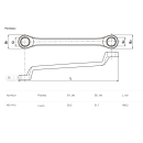 Ключ накидной изогнутый 14х15 мм ARC Thorvik W21415 (W21415) 