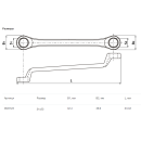 Ключ накидной изогнутый 21х23 мм ARC Thorvik W22123 (W22123) 