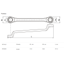 Ключ накидной изогнутый 25х28 мм ARC Thorvik W22528 (W22528) 