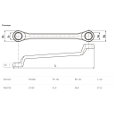 Ключ накидной изогнутый 27х30 мм ARC Thorvik W22730 (W22730) 