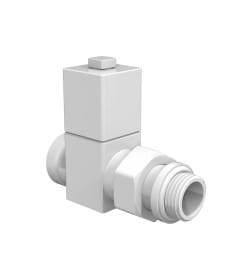 Набор дизайн-вентилей CUBE прямой (белый) 1/2" Royal Thermo