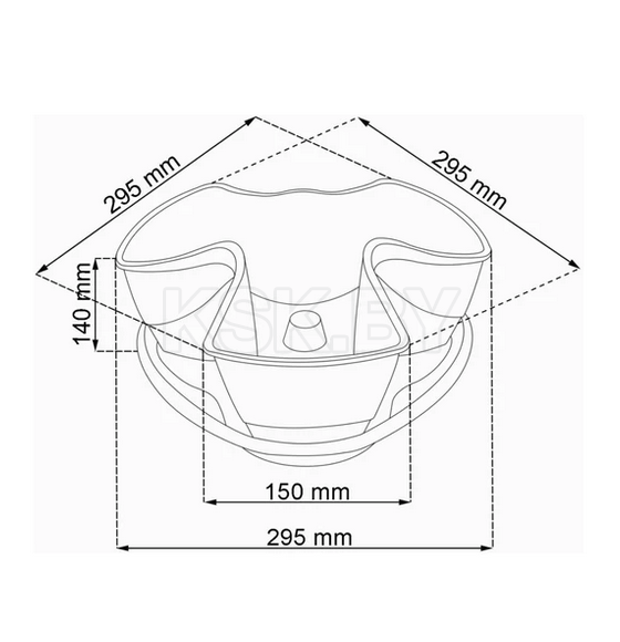 Горшок пластиковый Coubi (графит) Prosperplast DKN3001-426U (DKN3001-426U) 